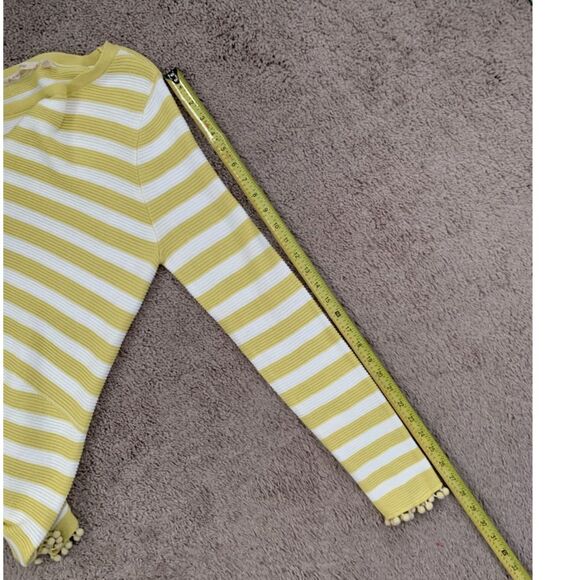 Soft Surroundings Women Sweater Size M Stripe Vista Pom Pom Hem Pullover Tunic - Picture 5 of 7